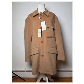 Cappotto in lana e cashmere da uomo Givenchy Vintage c. fine anni '80 Tan L