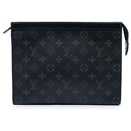 Borsa a Clutch Louis Vuitton Monogram Eclipse Pochette Voyage MM Nera