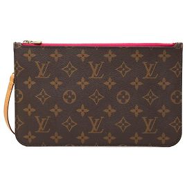 Brown Louis Vuitton Monogram Neverfull MM Pouch