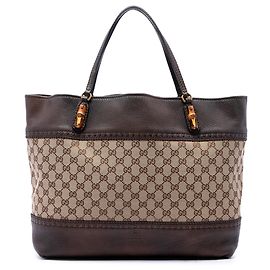 Borsa Tote Gucci Large GG Canvas Laidback Crafty Beige