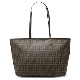 Fendi Small Zucca Spalmati Roll Tote Braun