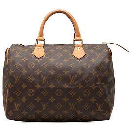 Borsa Boston Louis Vuitton Monogram Speedy 30 Marrone