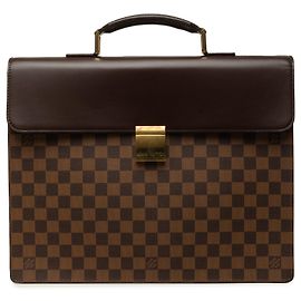 Borsa Business Louis Vuitton Altona PM Damier Ebene Marrone