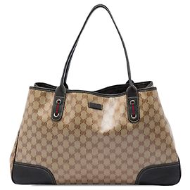 Borsa Tote Gucci GG Crystal Princy Beige