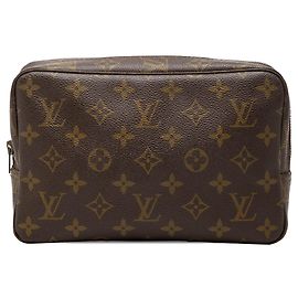 Bolsa de mão Louis Vuitton Monogram Trousse Toilette 23 Castanha