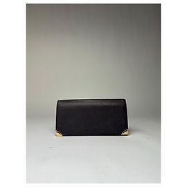 Vintage Givenchy Saffiano Leather Bifold Wallet Late 1980s Navy