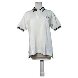 Polo Sport Vintage Courreges Bianco Blu Navy M