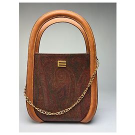Borsa strutturata con manico superiore Vintage Etro stampa Paisley fine anni '90 multicolore
