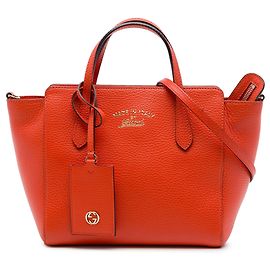 Borsa Mini Swing Gucci in pelle di vitello Orange
