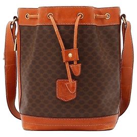 Céline Celine Bolsa Bucket em Lona Macadam