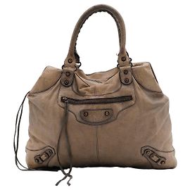 Bolso Balenciaga City Classic de cuero taupe
