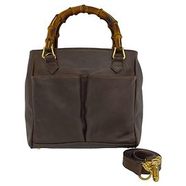 Borsa a mano in pelle Bamboo Vintage Gucci