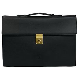 Mala de negócios em pele com relevo Anagram Loewe