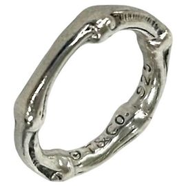 Autre Marque Tiffany Vintage Bamboo Band Ring aus Sterling Silber 925
