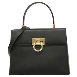 Salvatore Ferragamo Gancini Lederhandtasche