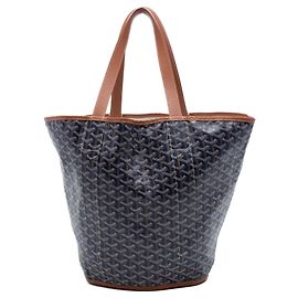 Tote Belharra Reversibile Goyardine Blu Goyard