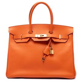 Hermès Orange Epsom Birkin Retourne 35