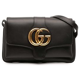 Gucci Borsa a Tracolla Arli Piccola in Pelle di Vitello Nera