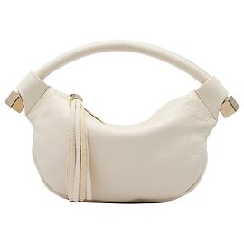 Chanel Handtasche aus weißem Kalbsleder mit Quaste und Würfeln