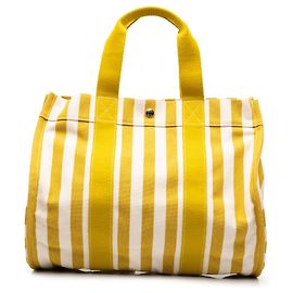 Hermès Yellow Toile Cannes MM