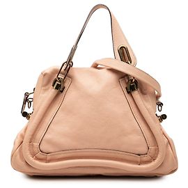 Bolsa Satchel Paraty em couro rosa tamanho Medium da Chloé