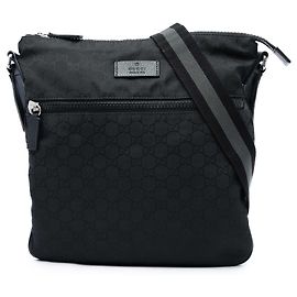 Gucci GG Nylon Web Crossbody in Schwarz
