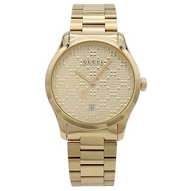 Gucci G-Timeless Gold Dial Men's Quartz Watch