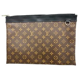 Louis Vuitton Monogram Macassar Pochette Discovery Clutch Bag