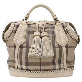 Bolsa de mão Burberry em couro bege