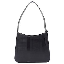 Burberry Schultertasche aus schwarzem Leder