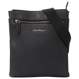 Borsa a tracolla in pelle nera Salvatore Ferragamo