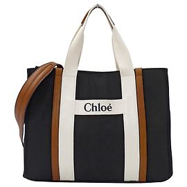 Chloé Schulter- und Tote-Bag aus schwarzem Canvas
