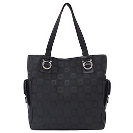 Salvatore Ferragamo Tote Bag aus schwarzem Canvas