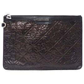 Jimmy Choo Black Leather Clutch Bag