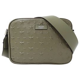 Borsa a tracolla in pelle verde Jimmy Choo