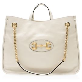 Gucci Leather Horsebit 1955 Chain Large Tote