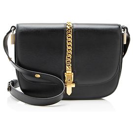 Bolso de hombro pequeño Gucci Leather Sylvie 1969