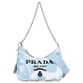 Sac mini à chaîne brodé Prada Re-Edition 2000