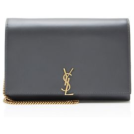 Autre Marque Portafoglio a catena Saint Laurent in pelle di vitello liscia Monogram Cassandre