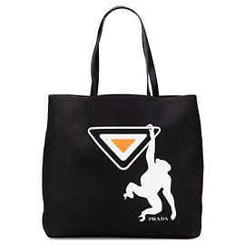 Prada Monkey Tote Cloth Bag