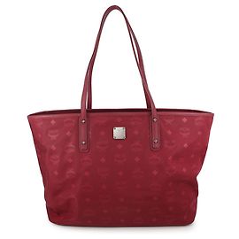 MCM Visetos Nylon-Leder Tote Bag mit Nieten