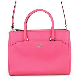 MCM Leder Tote Bag Rosa