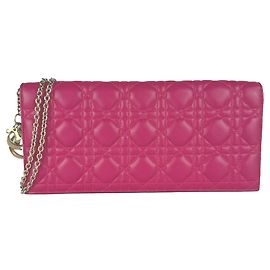 Bolsa de ombro Christian Dior em pele de cordeiro
