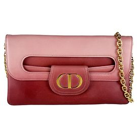 Clutch/Borsa a tracolla in pelle rosa Christian Dior