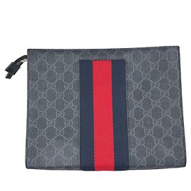Pochette Gucci Navy GG Supreme