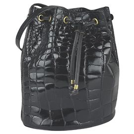 Céline Bolso de hombro de piel grabada Celine