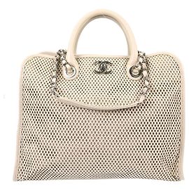 Chanel Up In The Air Top Handle Perforated Leather Large