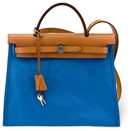 Hermès Hermes Herbag Zip Verso Leather and Toile 31