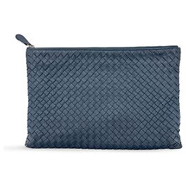 Pouch con zip Intrecciato Nappa XL Bottega Veneta