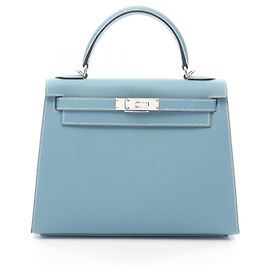 Hermès Hermes Kelly 28 Blue Jean Borsa a mano 2-Way